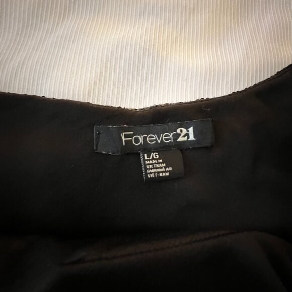 Forever 21, one Shoulder Sequins Blk Mini Dress Size L - Picture 5 of 6